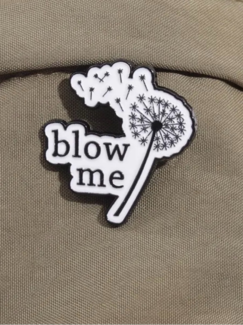 Playful Dandelion 'blow me' Enamel Pin - Picture 4 of 4